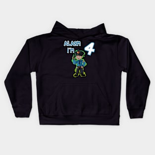 Alarm I´m 4 design for boy or girl Kids Hoodie